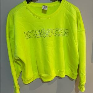 Neon Yellow Love & Sports Sweatshirt